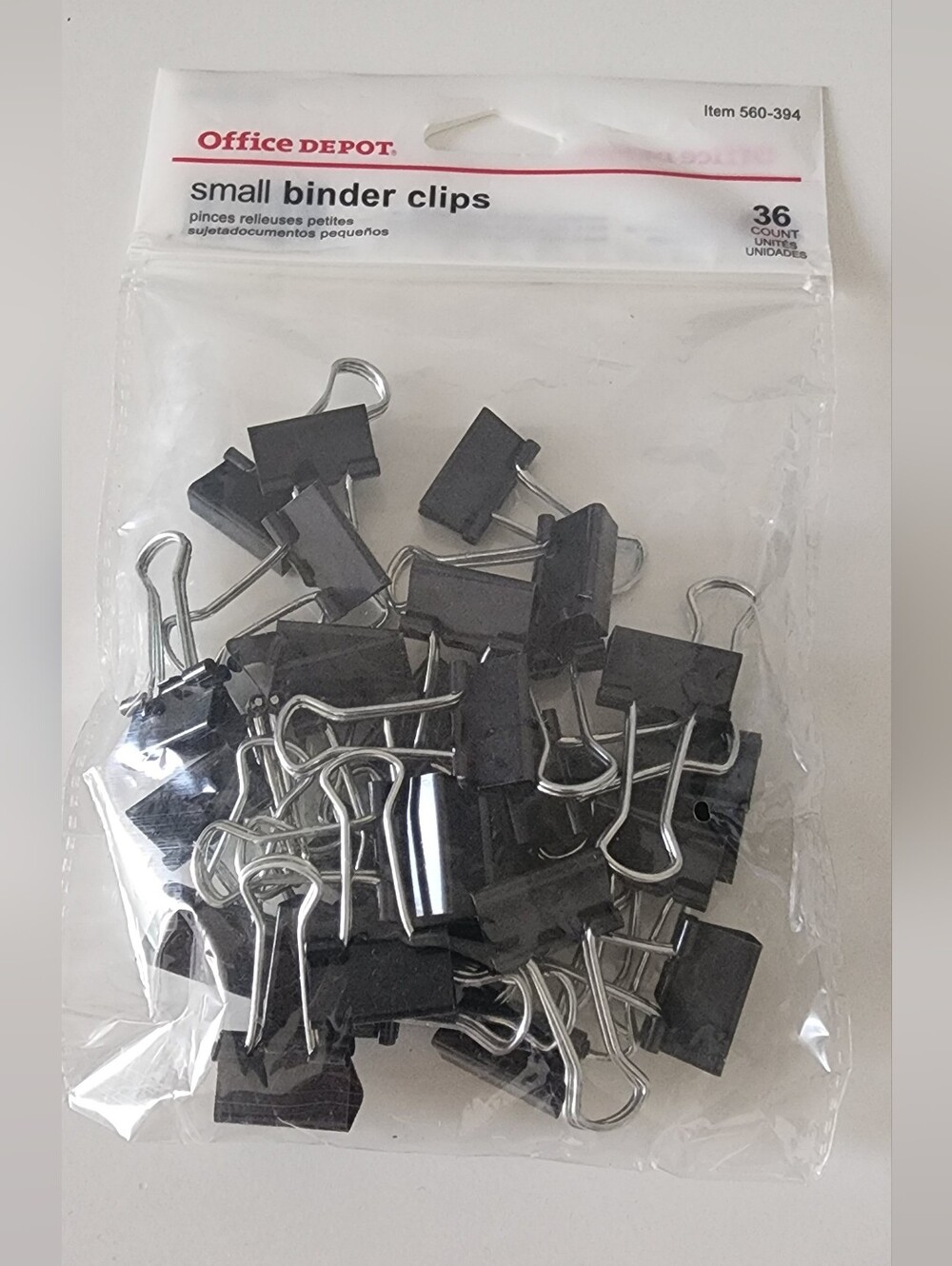 Office Depot small binder clips pack of 36 New